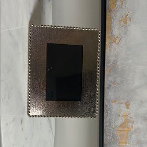 Chic Silver Beaded Photo Frame